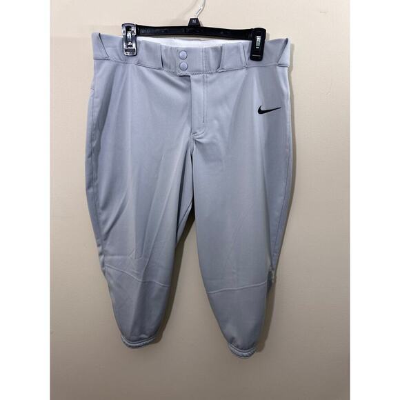 NWT Nike Grey Women's Softball Pants L Baseball Uniform - Picture 1 of 7